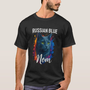 Camiseta Gata Rusa Azul Madre Gata Madre Rusa Azul