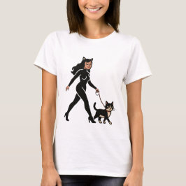 Camiseta Gata Señora Cute Tuxedo Cat | Gatos Mamá Cómic Grá