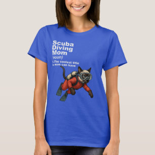 Camiseta Gata siamesa buzo mamá buceadora