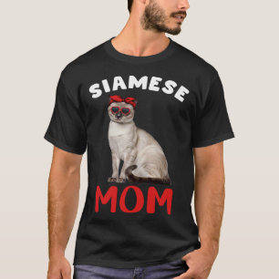 Camiseta Gata siamesa Mamá Dueña de gato Gatito adorable