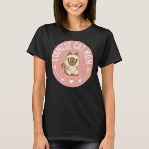 Camiseta Gata Siamesa Mamá Dueña de Gato Siames