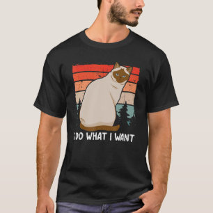 Camiseta Gata Siamesa Mamá Hago Lo Que Quiero Retro Día de