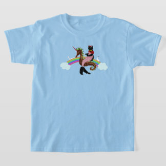 Camiseta Gata sirena Arcoíris y Unicornio