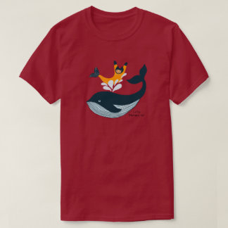 Camiseta Gata sirena y ballena salpican