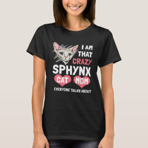 Camiseta Gata Sphynx Mamá Gato Sin Pelo