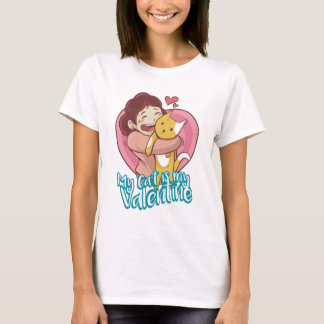 Camiseta Gatas de San Valentín Blancas