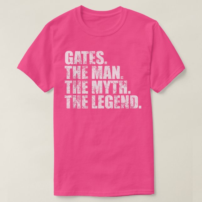 Camiseta GatesGates apellido Gates apellido Gates Surna (Diseño del anverso)