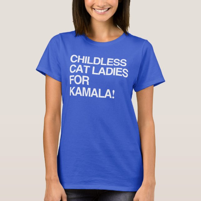 Camiseta Gatitas sin hijos para Kamala (Anverso)