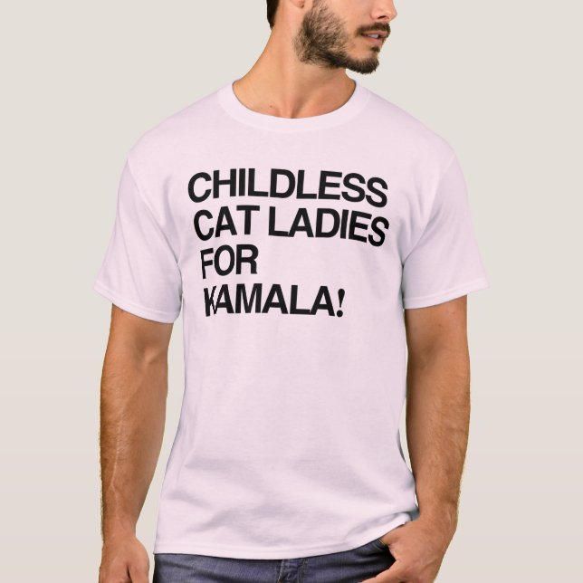 Camiseta Gatitas sin hijos para Kamala (Anverso)