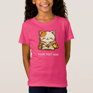 Camiseta Gatito Acogedor de Lectura de la Edición de Regalo