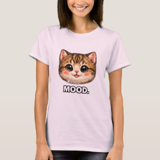 Camiseta - GATITO ADORABLE CON ESTADO DE ÁNIMO