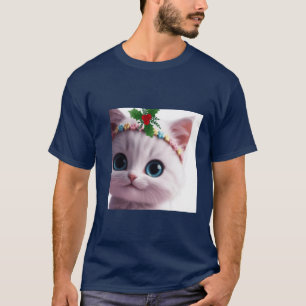Camiseta Gatito adorable de ojos estriados con luces de ani