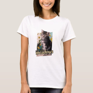 Camiseta Gatito Adorable Vamos a Dar un Paseo en los Prados