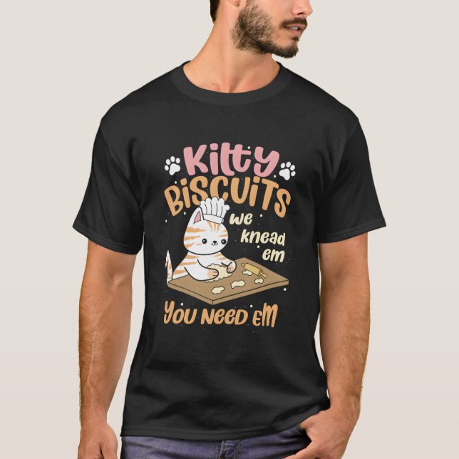 Camiseta Gatito Amasando Panadero Gato Gatito Gato Mamá Gat (Anverso)