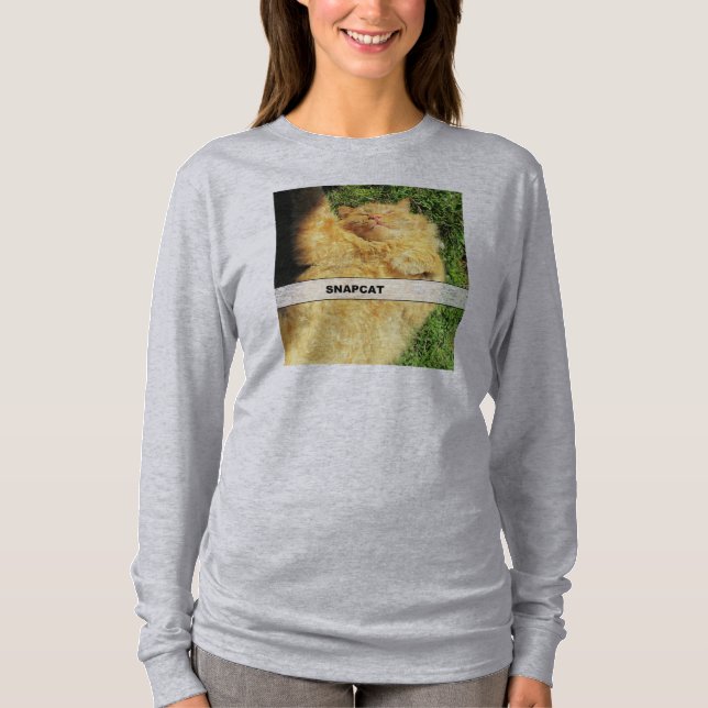 Camiseta Gatito anaranjado Selfy de Snapcat (Anverso)