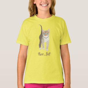 Camiseta Gatito Atigrado Amarillo
