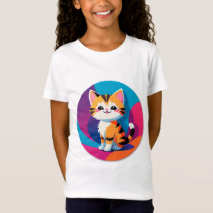Camiseta Gatito Atigrado Naranja Juguetón