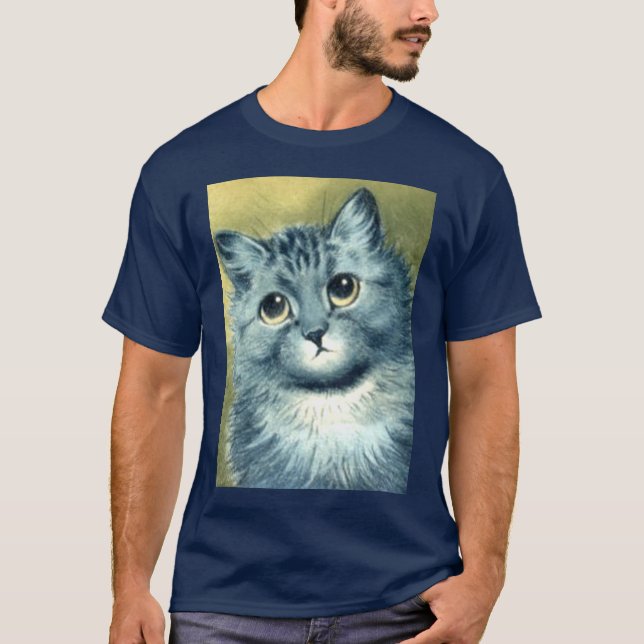 Camiseta gatito azul (Anverso)