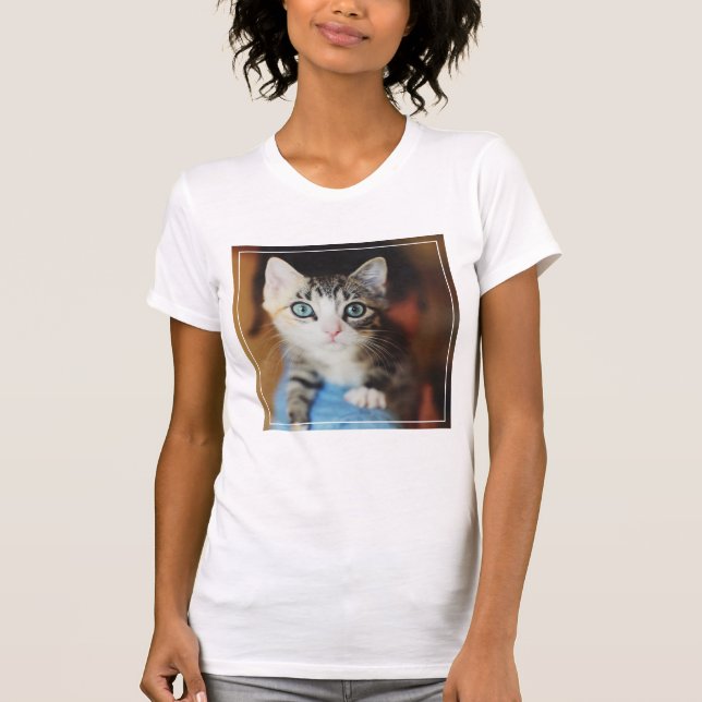 Camiseta Gatito azul brillante (Anverso)