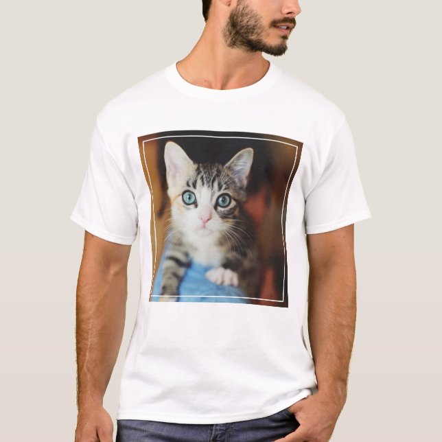 Camiseta Gatito azul brillante (Anverso)