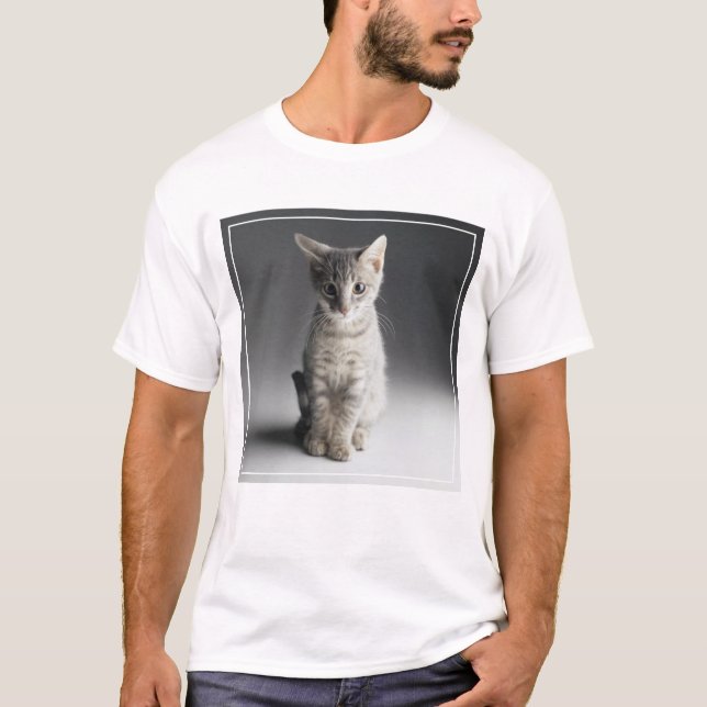 Camiseta Gatito azul del Tabby (Anverso)