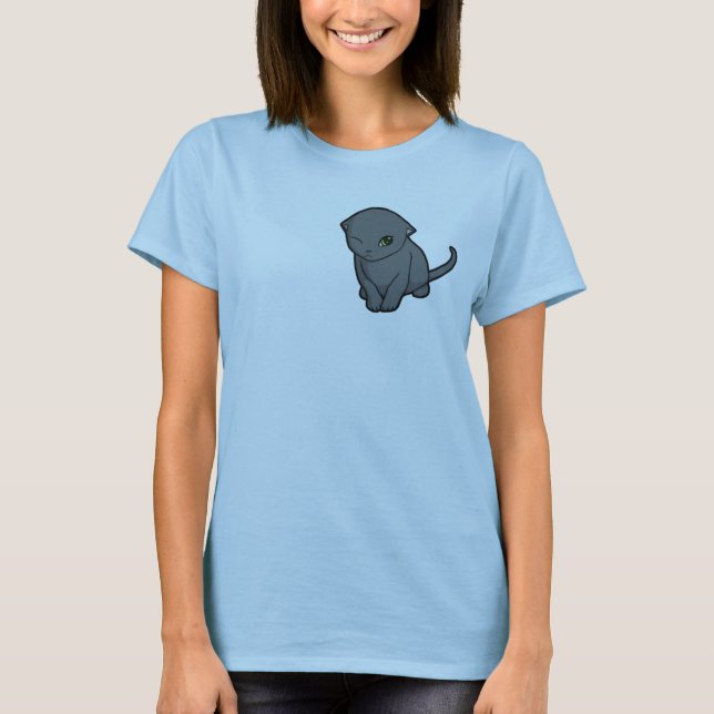 Camiseta Gatito azul ruso (Anverso)