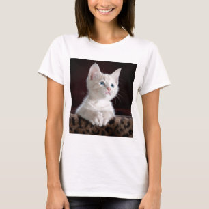 Camiseta Gatito Blanco Súper Lindo