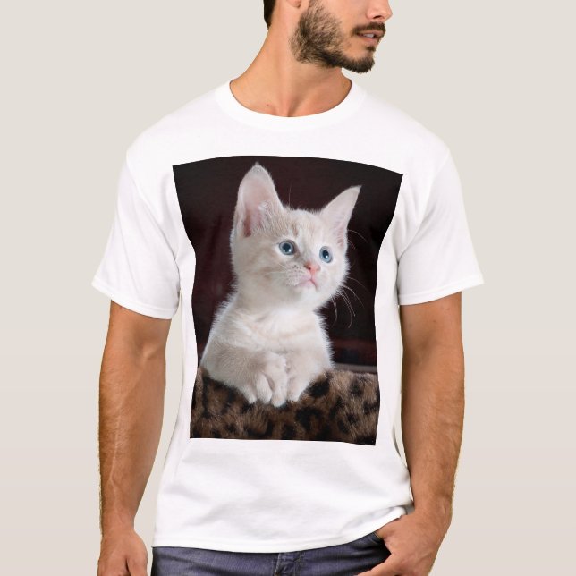 Camiseta Gatito blanco vulnerable (Anverso)