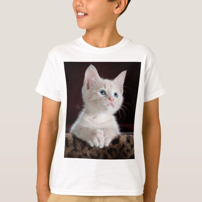 Camiseta Gatito blanco vulnerable (Anverso)