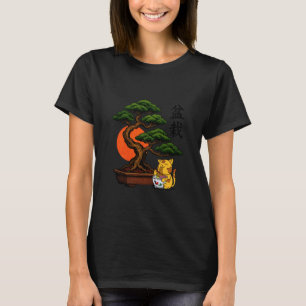 Camiseta gatito bonsái japonés gato