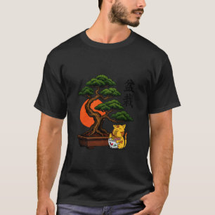 Camiseta gatito bonsái japonés gato