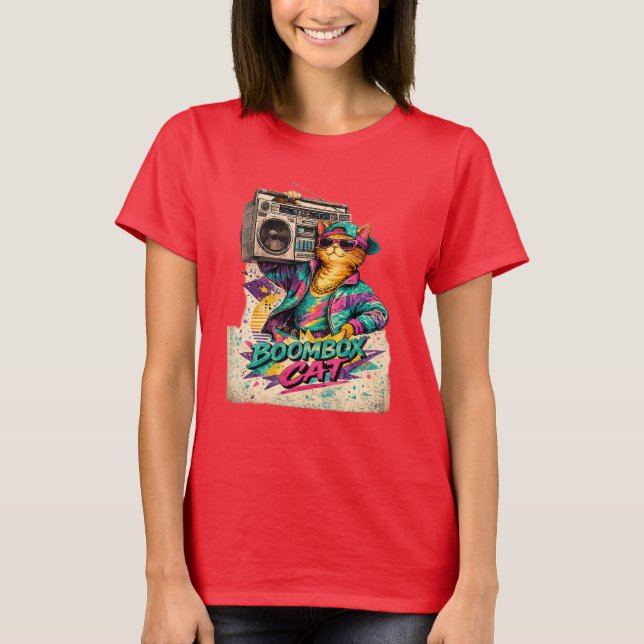 CAMISETA GATITO BOOMBOX (Anverso)