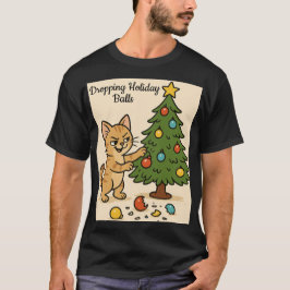 Camiseta Gatito Burlón Caos de Navidad2