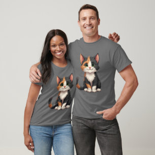 Camiseta Gatito Calico Caprichoso con Cattitude