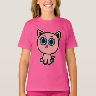 Camiseta Gatito Chibi Rosa