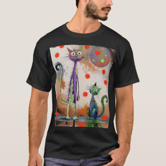 Camiseta gatito colorido