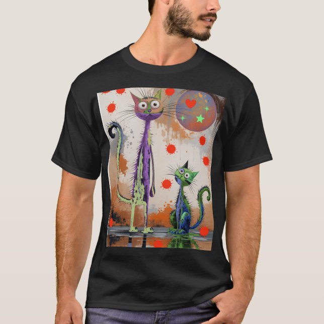 Camiseta gatito colorido (Anverso)