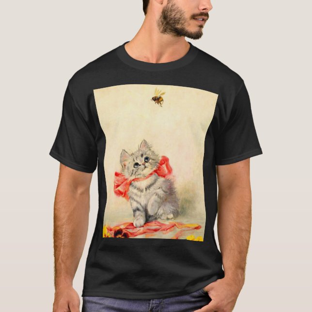 Camiseta Gatito con cinta roja (Anverso)