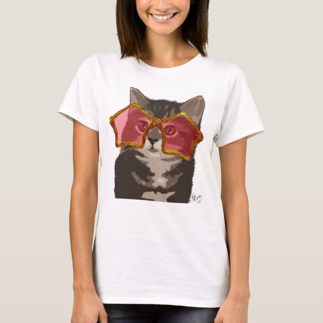 Camiseta Gatito con gafas de sol de estrella (Anverso)
