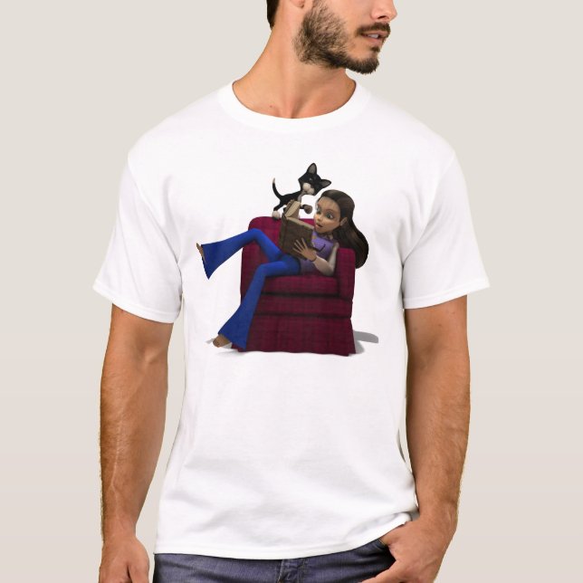 Camiseta Gatito curioso (Anverso)