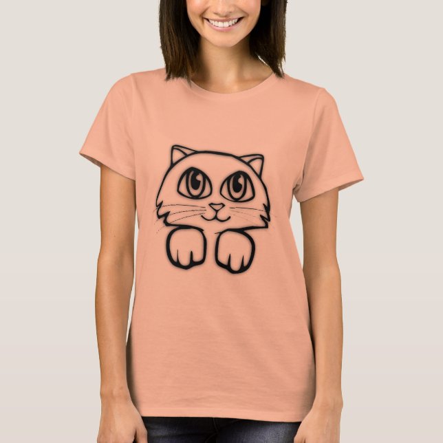 Camiseta Gatito curioso (Anverso)