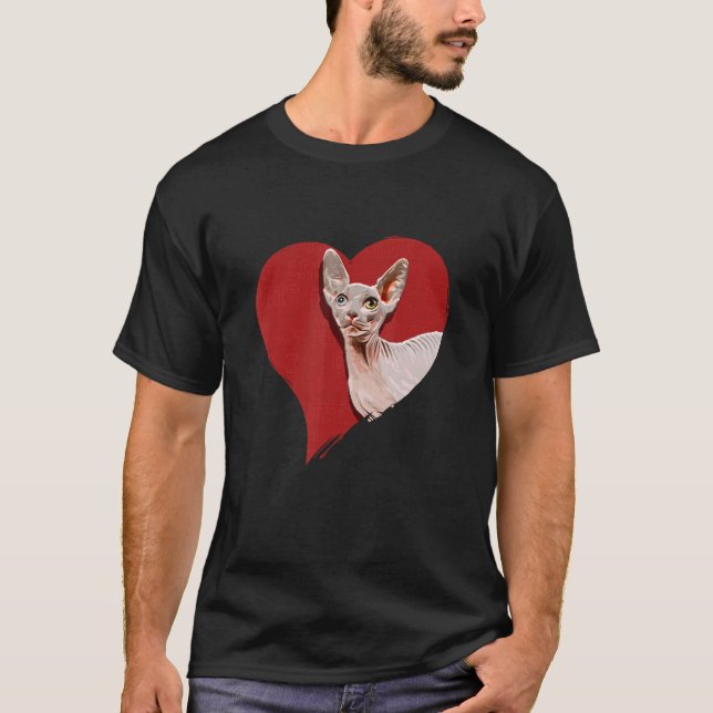 Camiseta Gatito De Amor Cardiaco Para Animales Y Gato 2 (Anverso)