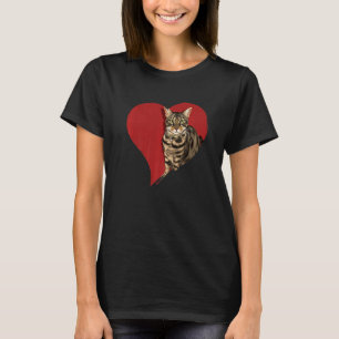 Camiseta Gatito De Amor Cardiaco Para Animales Y Gato Cuto 