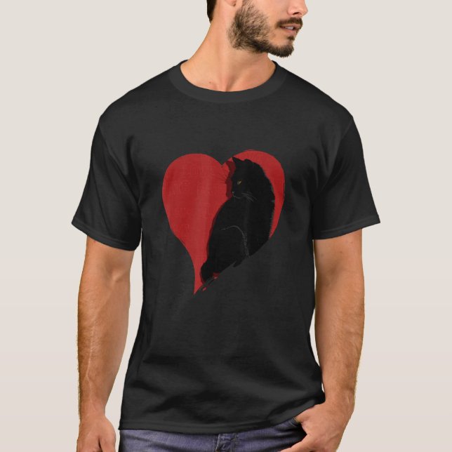 Camiseta Gatito De Amor Cardiaco Para Animales Y Gato Cuto  (Anverso)