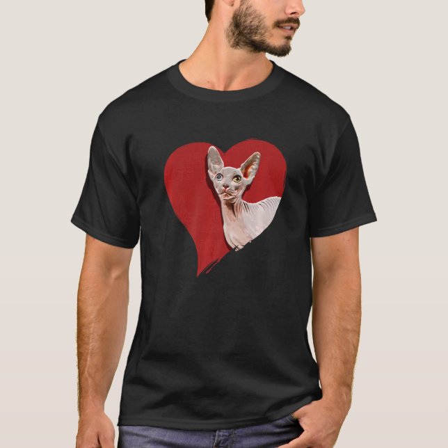 Camiseta Gatito De Amor Cardiaco Para Animales Y Gato Cuto  (Anverso)