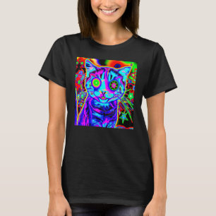 Camiseta Gatito de colores brillantes gato adorable