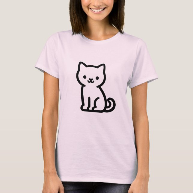 Camiseta Gatito de Contorno de Softline Whisper (Anverso)