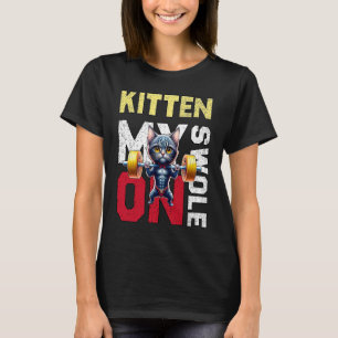 Camiseta Gatito de Entrenamiento Mi Swole En Entrenamiento