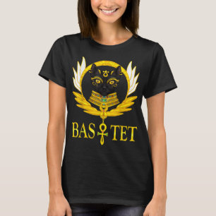 Camiseta gatito de esfinx negro diosa bastet wings horus e