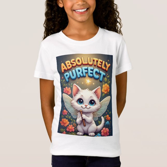 Camiseta Gatito de Fantasía con Alas de Hada (Anverso)